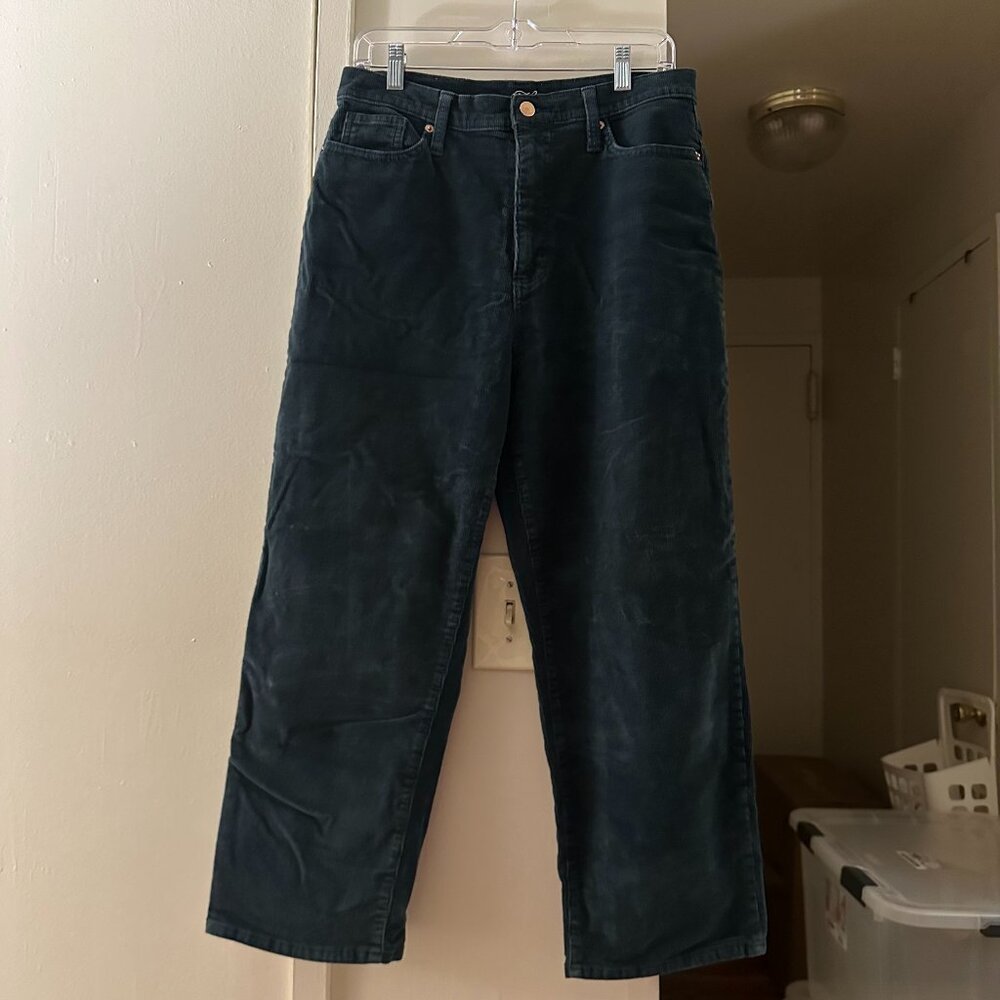 Target Universal Thread Dark Green High Rise Vintage Corduroy Straight Jeans